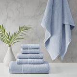 ZUN Cotton Tencel Blend Antimicrobial 6 Piece Towel Set B03595641