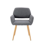 ZUN Hengming Small Modern Living Dining Room Accent Chairs Fabric Mid-Century Upholstered Side Seat Club W21238211