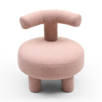 ZUN 24.4" Width Modern Sherpa Fabric Chair Upholstered Creative Ottoman Pouf Fuzzy Sofa Footrest Stool W1117110226