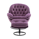 ZUN Accent chair TV Chair Living room Chair with Ottoman-PURPLE W67641177