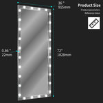 ZUN Hollywood LED Full Body Mirror with Lights Extra Large Full Length Vanity Mirror with 3 Color Mode W708131915