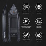 ZUN 2 Person Inflatable Kayak Fishing PVC Kayak Boat the Dimension is 130'' *43'*11.8'' Inflatable Boat W1440119178