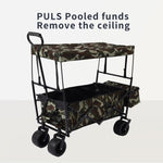 ZUN Outdoor Garden Park Utility kids wagon portable beach trolley cart camping foldable folding wagon W321115005