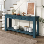 ZUN TREXM Console Table/Sofa Table with Storage Drawers and Bottom Shelf for Entryway Hallway WF287219AAC