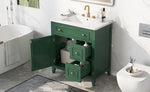 ZUN 30" Bathroom Vanity with Sink Top, Bathroom Vanity Cabinet with Door and Two Drawers, Solid Wood WF311620AAG