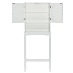 ZUN Over-The-Toilet Bathroom Cabinet with Shelf and Two Doors Space-Saving Storage, Easy to Assemble, WF294604AAK