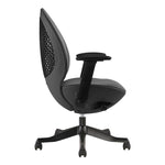 ZUN Techni Mobili Deco LUX Executive Office Chair, Black RTA-1819C-BK