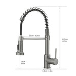 ZUN Commercial Kitchen Faucet with Pull Down Sprayer, Single Handle Single Lever Kitchen Sink Faucet W1932P154721