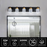 ZUN Vanity Lights With 5 LED Bulbs For Bathroom Lighting W134070913