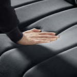 ZUN [New Design] Modern and comfortable Dark Grey Australian cashmere fabric sofa, comfortable loveseat W128167431