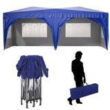 ZUN 10'x20' EZ Pop Up Canopy Outdoor Portable Party Folding Tent with 6 Removable Sidewalls Carry Bag W1212136045
