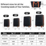 ZUN Hardshell Luggage Sets 4 pcs + Bag Spinner Suitcase with TSA Lock Lightweight-16"+20"+24"+28" PP310249AAP