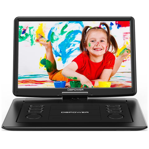 ZUN DBPOWER 17.9" Portable DVD Player with 15.6" Large HD Swivel Screen, 6 Hour Rechargeable Battery, 75049912