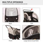 ZUN 2-in-1 Double 2 Seat Bicycle Bike Trailer Jogger Stroller for Kids Children Foldable Collapsible W1364133903