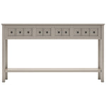 ZUN TREXM Rustic Entryway Console Table, 60" Long Sofa Table with two Different Size Drawers and Bottom WF281290AAE