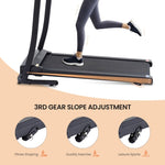 ZUN Treadmill - 2.5 HP folding treadmill, easy to move, with 3-speed incline adjustment and 12 preset W1668124394