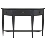 ZUN U-Style Modern Curved Console Table Sofa Table with 3 drawers and 1 Shelf for Hallway, Entryway, WF312995AAB