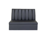 ZUN Channel Black Faux Leather Seating Booth, Modern Armless Booth for Restaurants, Living Room, and B124142406
