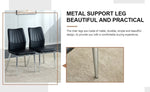 ZUN Four black dining chairs. Modern chairs from the Middle Ages. Made of PU material cushion and silver W1151135495