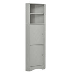 ZUN Tall Bathroom Corner Cabinet, Freestanding Storage Cabinet with Doors and Adjustable Shelves, MDF WF293800AAG