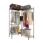 ZUN Closet Organizer Metal Garment Rack Portable Clothes Hanger Home Shelf 34688185