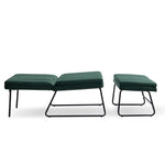 ZUN Green Modern Lazy Lounge Chair, Contemporary Single Leisure Upholstered Sofa Chair Set W116470727
