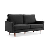 ZUN 69” Modern Decor Upholstered Sofa Furniture, Wide Velvet Fabric Loveseat Couch, Solid Wooden Frame B082111401