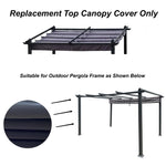 ZUN Replacement Top Cover Fabric for 13 x 10 Ft Outdoor Patio Retractable Pergola Sun-shelter W41972288