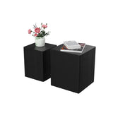 ZUN Upgrade MDF Nesting table side table coffee table end table for living room,office,bedroom ,Black W87665725