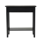 ZUN American Heritage Flip Top End Table Narrow Side Table with Storage Shelf - black W2181P154919