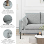 ZUN 56" Modern Style Sofa Linen Fabric Loveseat Small Love Seats Couch for Small Spaces,Living WF293334AAE