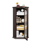 ZUN Freestanding Bathroom Cabinet with Glass Door, Corner Storage Cabinet for Bathroom, Living Room and WF304266AAD