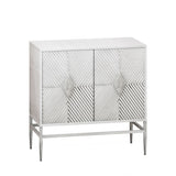 ZUN 31.50" Modern 2 Door Wooden Storage Cabinet Accent Cabinet with Metal Leg Featuring Two-tier W143570505