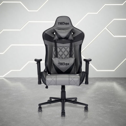 ZUN Techni Sport XL Ergonomic Gaming Chair , Grey RTA-TSXL3-GRY