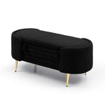 ZUN Modern End of Bed Bench with Storage Upholstered Sherpa Fabric Large Storage Bench Ottoman Shoe W1117121825