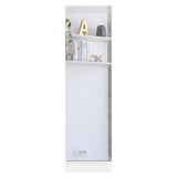 ZUN Cassidy Rectangle Tall Shoe Cabinet with Mirror White B06280408