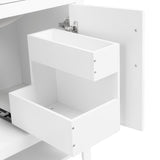 ZUN 30" Bathroom Vanity with Sink, Multi-functional Bathroom Cabinet with Doors Drawers, Solid Frame WF308203AAK