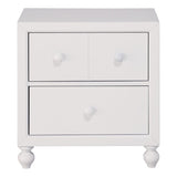 ZUN Transitional Look White Finish 1pc Nightstand of Drawers Wood knobs Turned Feet Modern Bedroom B01153391