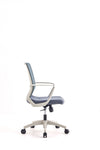 ZUN Brynn Swivel Adjustable Height Fixed Armrest Office Chair Smokey Oak and White B06280623