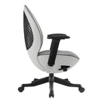 ZUN Techni Mobili Deco LUX Executive Office Chair, White RTA-1819C-WHT