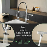 ZUN Commercial Kitchen Faucet with Pull Down Sprayer, Single Handle Single Lever Kitchen Sink Faucet W1932P155964