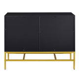 ZUN TREXM Minimalist & Luxury Cabinet Two Door Sideboard with Gold Metal Legs for Living, Dining WF317556AAB