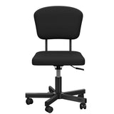 ZUN Mesh Task Chair Plush Cushion, Armless Desk Chair Home Office Adjustable Swivel Rolling Task W2181P164910