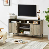 ZUN 58-inch TV stand and media entertainment center console with up to 65-inch TV, open shelving and two W1668133978