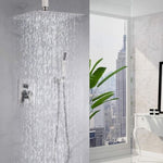 ZUN 12 Inch Bathroom Rain Shower Combo Set With Hand Shower W121749881