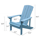 ZUN Blue Pool Garden Outdoor Lounger Patio Lounge Chairs Adirondack Chairs Set Of 2 W1828P147977