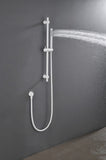 ZUN SHOWERS Stainless Steel Slide Bar Grab Rail Includes Handheld Shower Head and 69-Inch Hose W1272101890