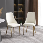 ZUN Modern PU sponge-filled dining chair, solid wood metal legs, suitable for restaurants, living rooms W1535119452