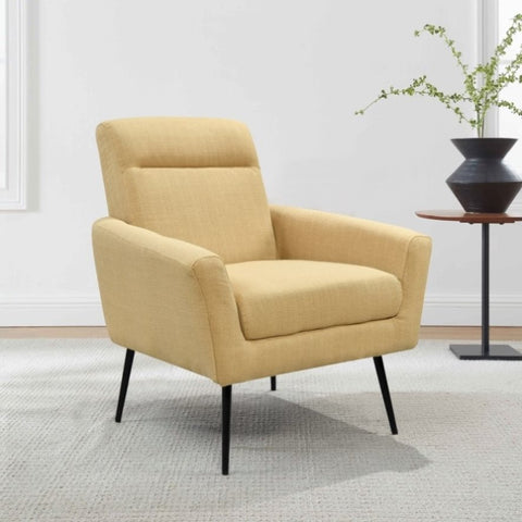 ZUN Mid Century Modern Upholstered Fabric Accent Chair, Living Room, Bedroom Leisure Single Sofa Chair W141781380