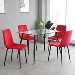 ZUN Indoor Velvet Dining Chair, Modern Dining Kitchen Chair with Cushion Seat Back Black Coated Metal W210125548